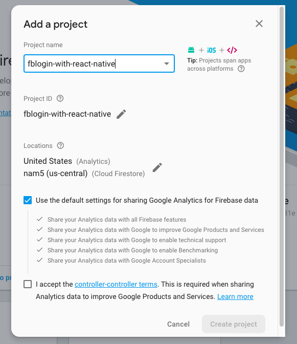 creating a new app