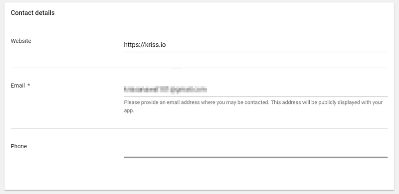 contact details