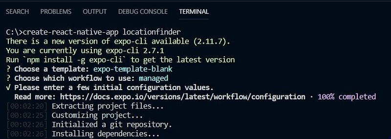 installing dependancies