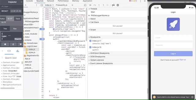 breakpoints in debugger