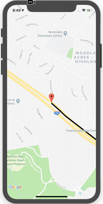 map with route path